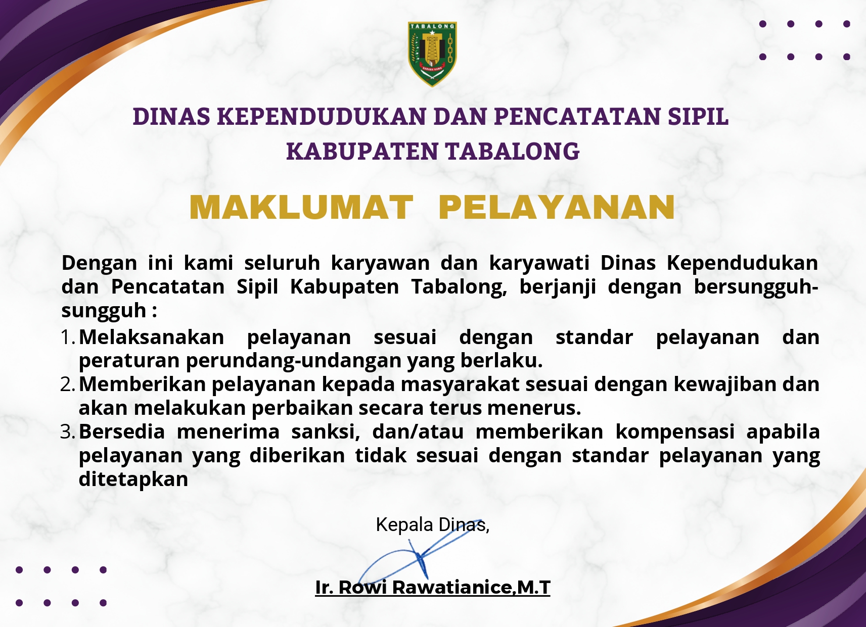 Maklumat Pelayanan