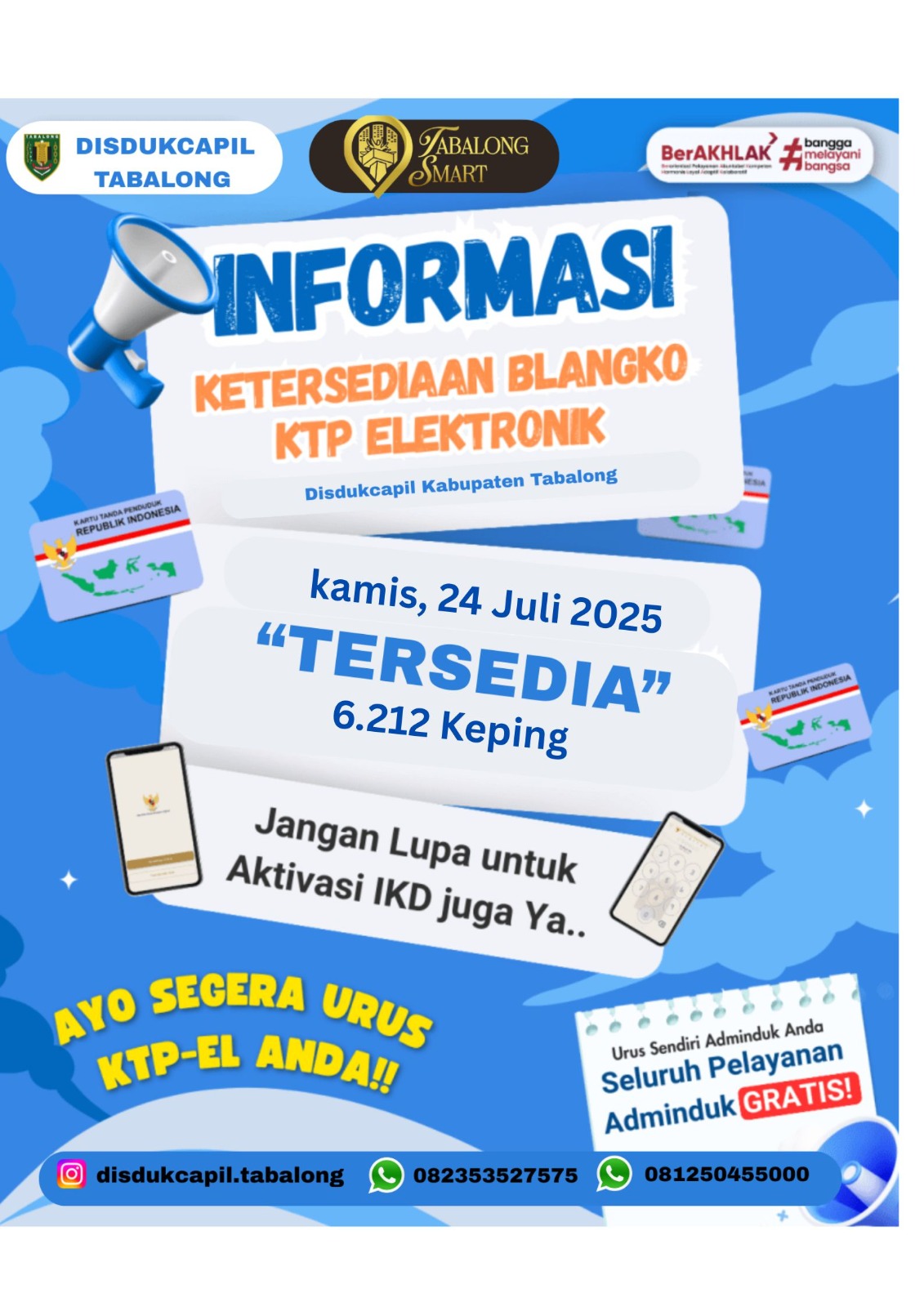 Informasi Ketersediaan Blangko Perhari
